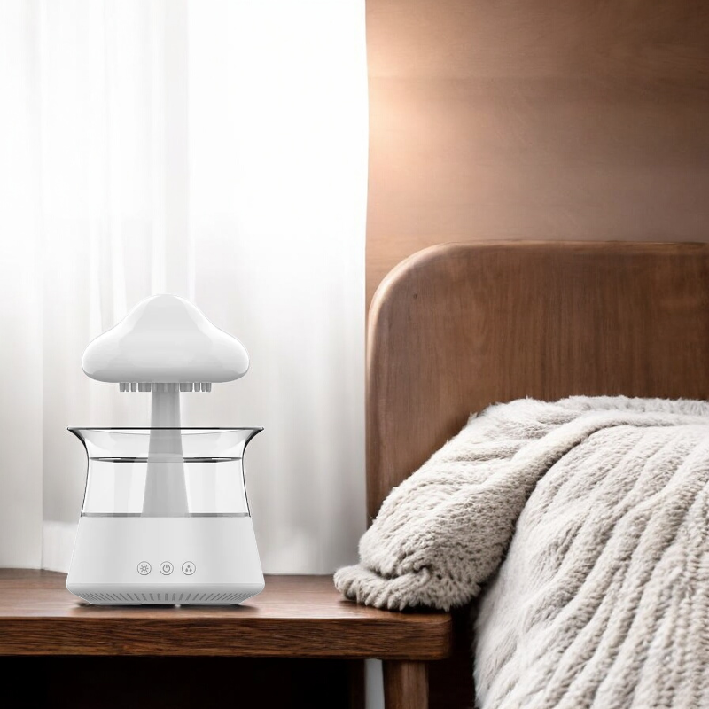 2024 Rain Cloud Humidifier Relax Diffuser Humidifier Raindrop Aromatherapy Machine Air Humidifier with 7 Colours Rain Lamp Home